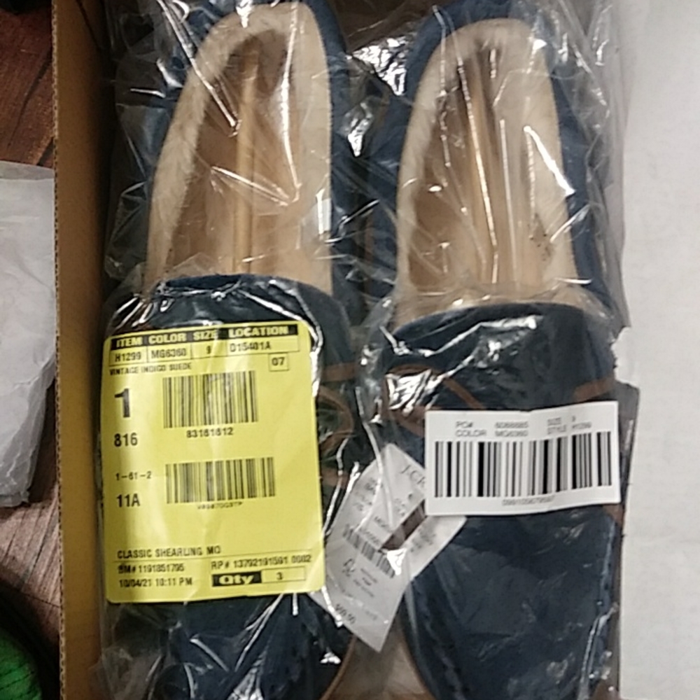 J.Crew Mens Size 10 Slippers Real Fur